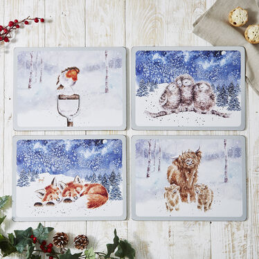 Wrendale Designs Wrendale Placemats - Winter Skies Set of 4 (L)